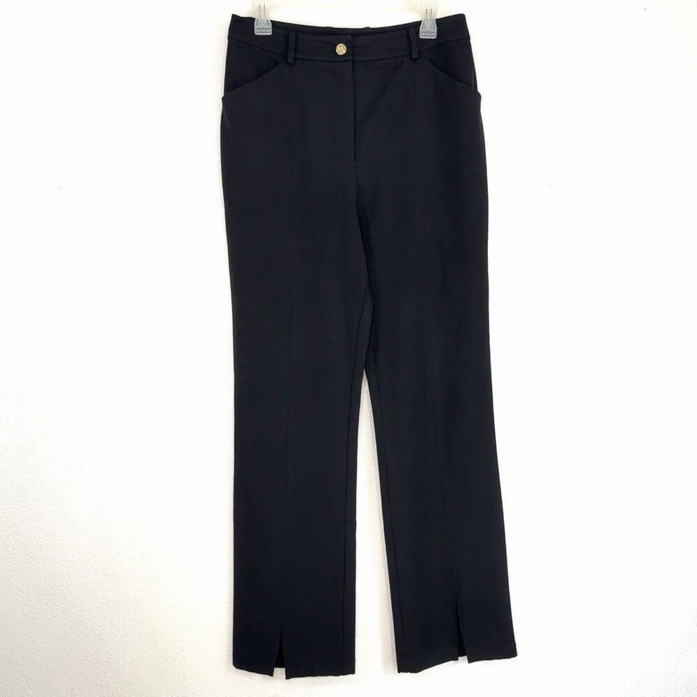 St. John Collection By Marie Gray Pants Size 10 Black Straight Leg 33" Inseam